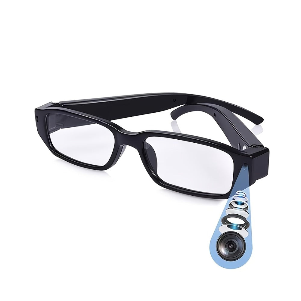 1080P HD Recording Glasses with TF Storage Card – Smart Camera Glasses, 65° Wide-Angle DV Video Recorder, Eye Protection Lenses, Long-Lasting Battery, Portable Wearable Camera for Travel, Sports & Everyday Use