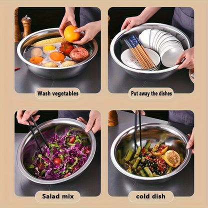 Extra-Large 40 cm Mixing Bowl with 12 cm Depth and Two Preserved Checkout Labels for Kitchen Prep