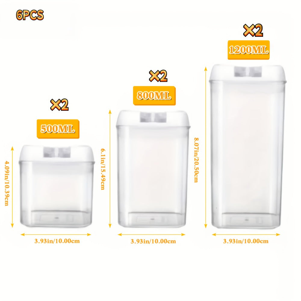 Plastic Food Storage Containers with Lids - Leak Proof Airtight Kitchen Organizer Set for Home Cooking, Dining and Outdoor Meals