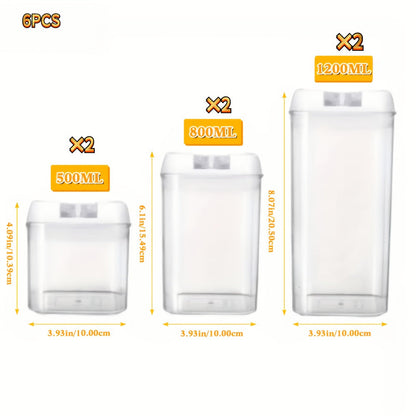 Plastic Food Storage Containers with Lids - Leak Proof Airtight Kitchen Organizer Set for Home Cooking, Dining and Outdoor Meals