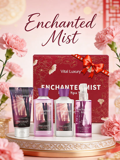 Three-Piece Peppermint Eucalyptus Bath Set with Body Lotion, Shower Gel and Fragrance Mist