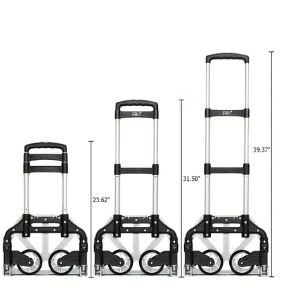 Folding Aluminum Hand Truck & Dolly 165 lbs Capacity, Lightweight Collapsible Cart for Home, Office, Automotive and Travel Use, 4 Colors