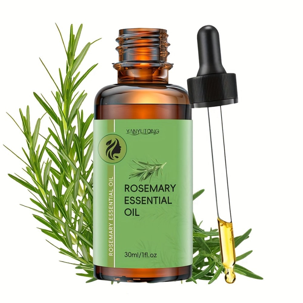 Essential Oil Rosemary External-Use Dropper Bottle with 1-Piece, 2-Piece or 1.01oz Listed Options