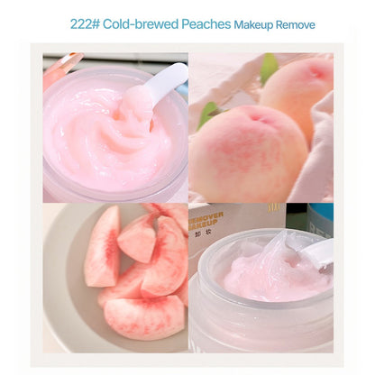 Makeup Remover Cleansing Balm Gentle Hydrating Fast-Melt Formula — Deep Cleanse Sensitive Skin, No Residue, Cold-Brewed Peach & Coconut