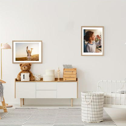 Picture Frames 12x16 Set of 3 – Classic Wood Poster Frames, Horizontal & Vertical Wall Hanging, Multi-Color Options for Bedroom Office Living Room Gallery Wall Decor