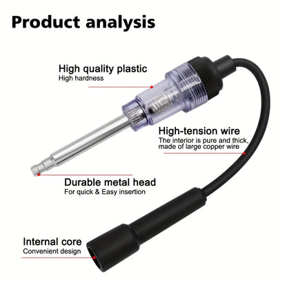 Spark Plug Tester 3-Pack - Automotive Diagnostic Tool with Glowing Bulb Indicator for Cars, Lawnmowers & Small Engines