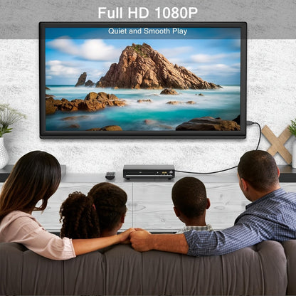 Dual Output HDMI DVD Player for Home TV 1080P – Region Free Mini DVD Player with USB Port, HDMI & RCA Output, Plays DVD VCD CD MP3 JPEG, Remote Control + HDMI & RCA Cables Included, Black