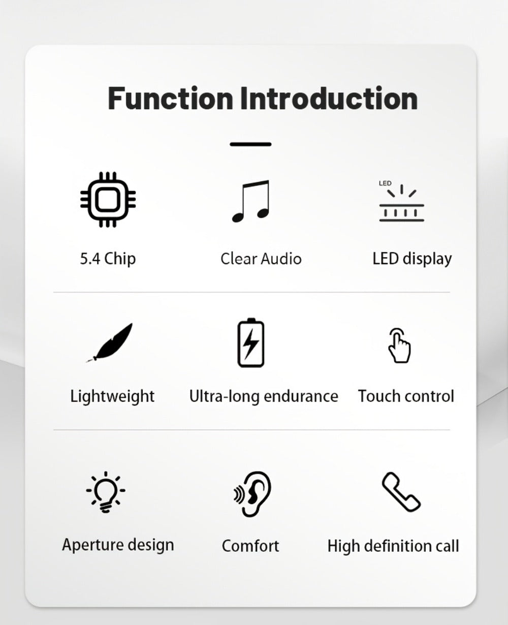 Invisible Sleep Earbuds Bluetooth 5.4 Mini Ultra Compact True Wireless – Noise Cancelling Hi-Fi All Day Wear Touch Control USB-C for Running Sleeping Compatible with All Phones