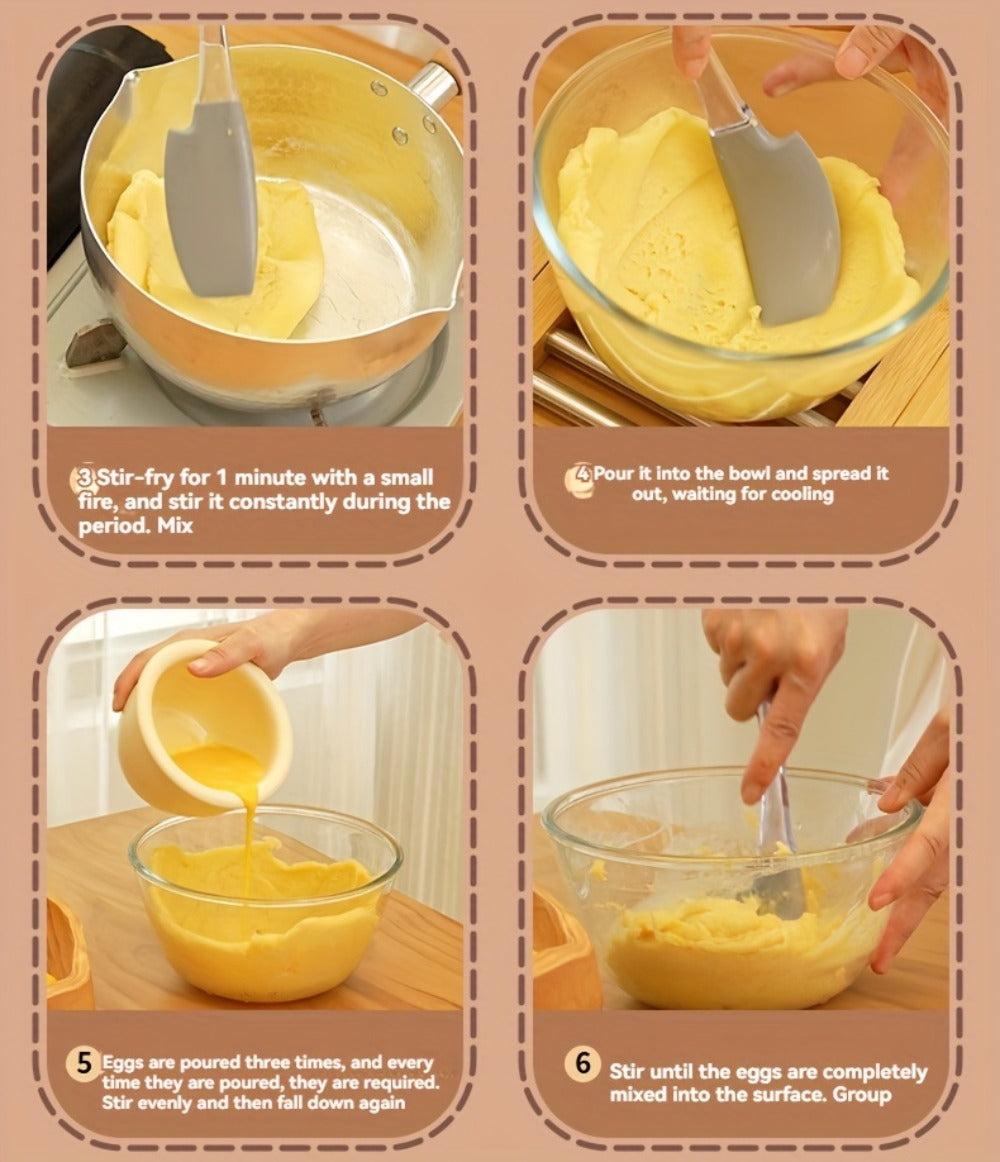 Eight-Piece Manual Cookie Press with Eight Discs and Stable Base for Biscuits and Pastry Baking