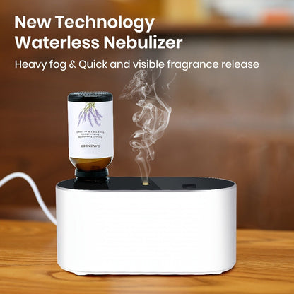 Waterless Essential Oil Diffuser – Smart Aroma Diffuser with 3 Modes, Auto Cycle Atomizer & Colorful LED Lights for Home Office Car Yoga, Mini Portable Scent Diffuser (Oils Not Included)