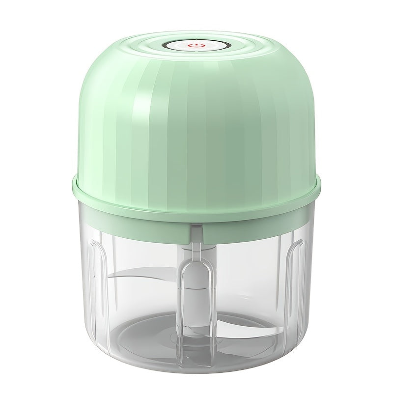 Electric Garlic Chopper & Mini Food Processor – Rechargeable USB Portable Garlic Mincer with 2-Cup Container | Multi-Function Meat Grinder Vegetable Chopper Kitchen Gadget for Garlic Onion Ginger