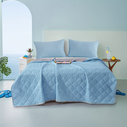 Embossed Diamond-Pattern Summer Blanket in Six Colors with Throw, Twin and Full Size Labels