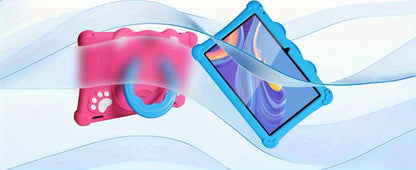 Kids Tablet 10 Inch Android 13, IPS Eye Protection Display 32GB ROM 3GB RAM, Dual-Band WiFi Parental Controls Google Play, Pre-Installed Educational Apps & Games Dual Camera, Toddler Tablet with Protective Case for Ages 3-12 – Red Blue