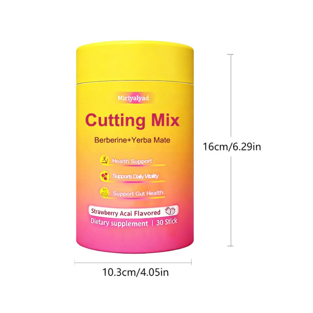 Dietary Supplement Stick Packs with Mirtyalyad Label, Berberine, Yerba Mate, 30 Sticks and 180g Net Weight