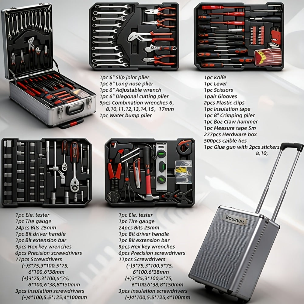 52-Piece Professional Tool Set – Multi-Function Home & Car Repair Toolkit with Portable Toolbox, Ideal Gift for DIY Enthusiasts and Auto Mechanics