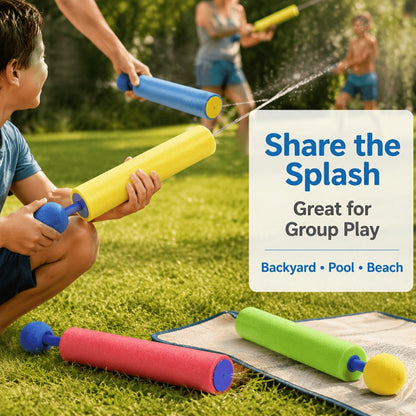 Squirt Water Gun Bulk Pack 6/12/18 Pack for Kids - Colorful Foam Shaft Water Soaker Blaster