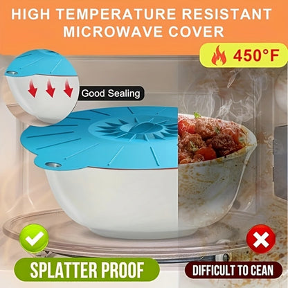 Seven-Piece Reusable Silicone Stretch Lid Set in Five Sizes for Bowls, Cups, Pots and Food Containers