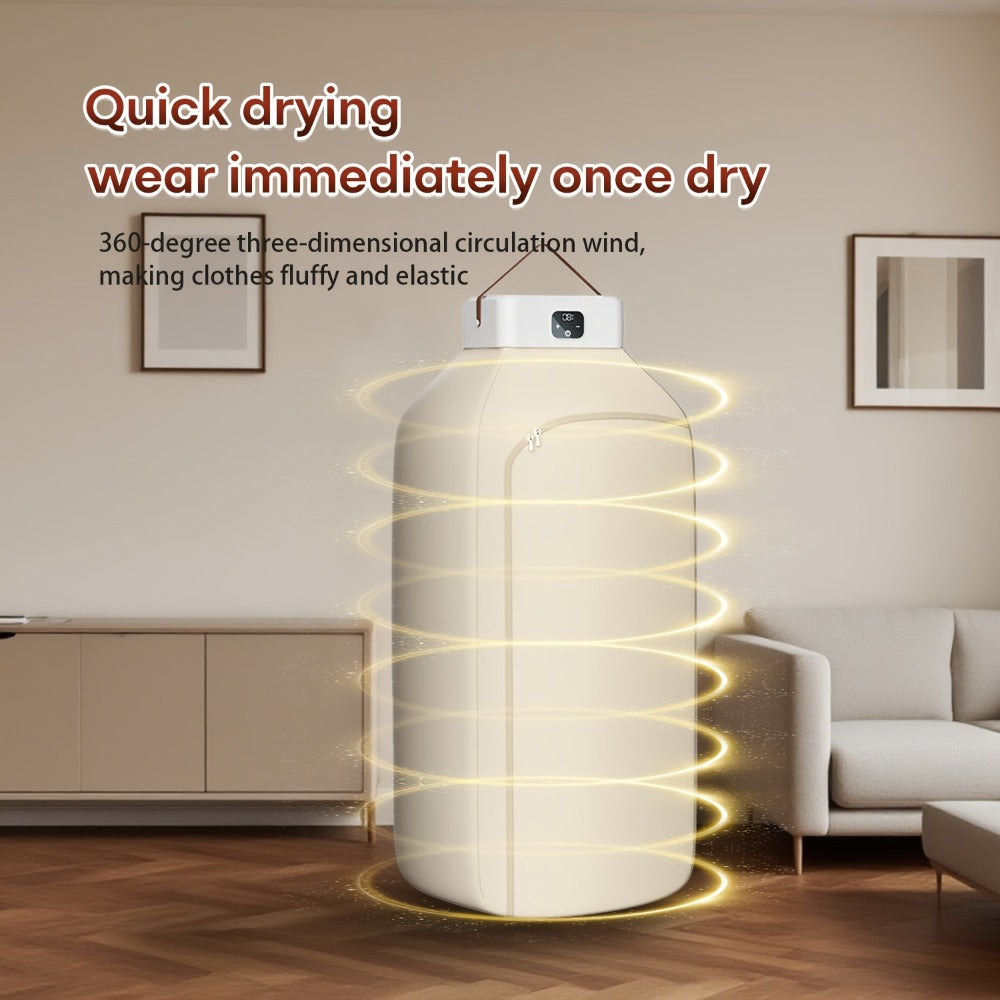 Portable Clothes Dryer with Fabric Drying Bag and Beige1, Beige2 or UV Deluxe Checkout Models