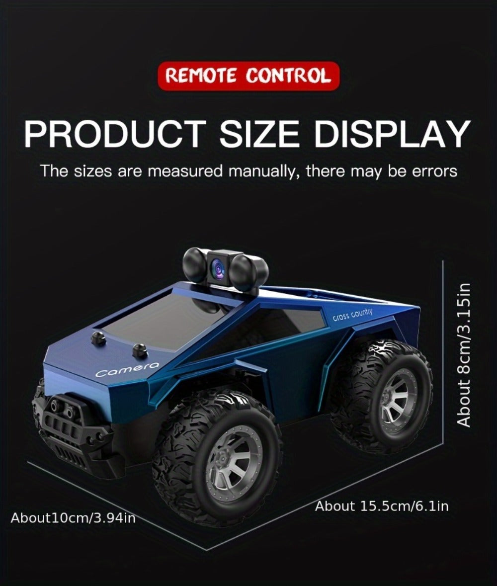 RC Off-Road Pickup Truck 1:28 Scale with 480P HD Camera | 2.4GHz App Control & Virtual Reality Function | 2 Rechargeable Batteries | Monster Truck Toy for Adults Kids
