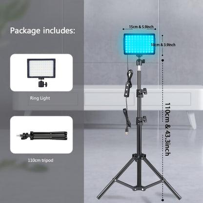 LED Video Light Panel 5600K Dimmable Photography Lighting Kit with Adjustable Tripod Stand for an Everyday Personal Care Routine
