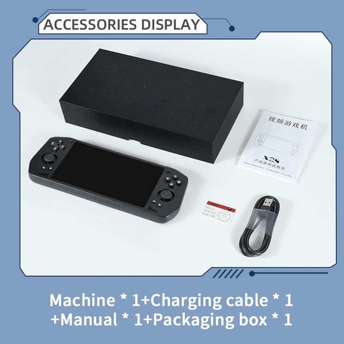 Handheld Game Console Powkiddy X28 with 5.5-Inch IPS laminated, 720x1280, G+G Touch, 64GB Options, 5000mAh Battery, Android 11, Mini HDMI