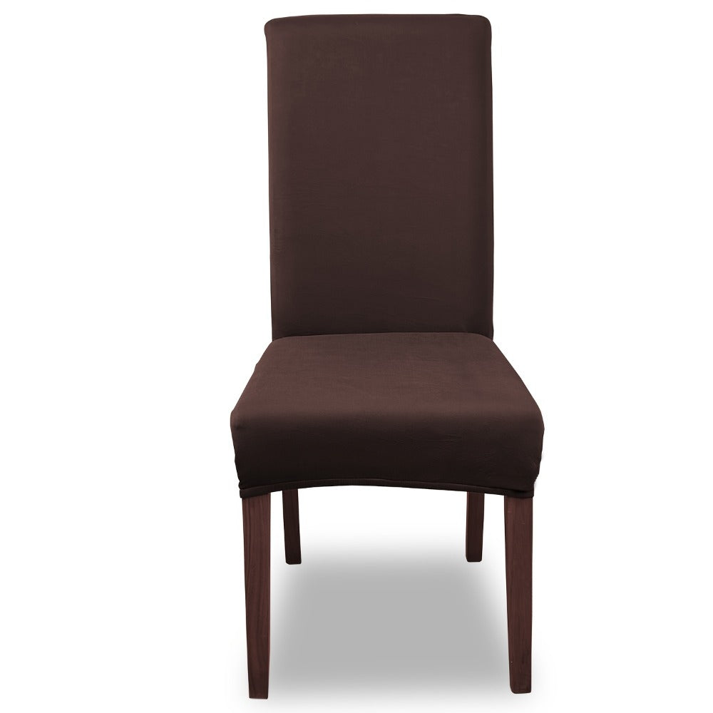 Chair Cover Set of 4 or 6 Stretch Milk-Fiber Dining Slipcovers in Eight Available Color Choices