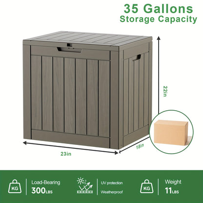 Outdoor Storage Box | Lockable Weatherproof Deck Box Patio Garden
