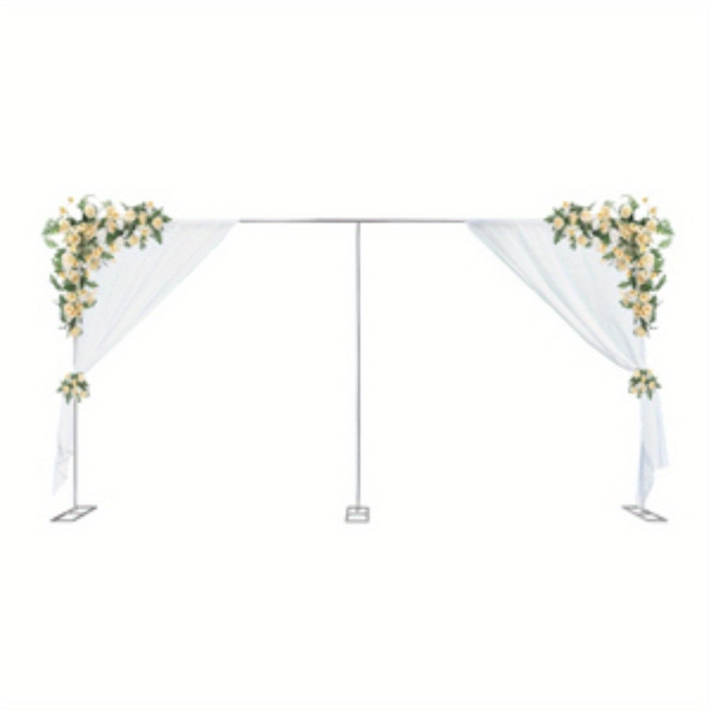 20x10 Ft Heavy Duty Backdrop Stand Pipe Kit with Weighted Stainless Steel Bases, 15-Pole Curtain Frame Drape Kit for Wedding Ceremony Party Photography Studio Trade Show Stage Event Backdrop