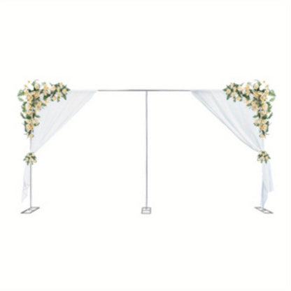 20x10 Ft Heavy Duty Backdrop Stand Pipe Kit with Weighted Stainless Steel Bases, 15-Pole Curtain Frame Drape Kit for Wedding Ceremony Party Photography Studio Trade Show Stage Event Backdrop