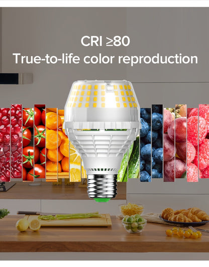 SANSI A19 LED Light Bulb, 20W E26 with 3000-Lumen Marking in 3000K Warm or 5000K Daylight White