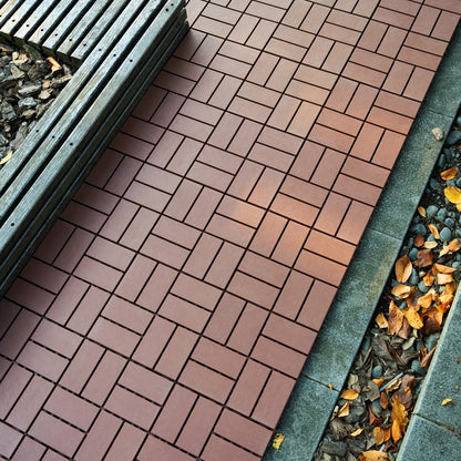 Interlocking Deck Tiles 44-Pack 12"x12" Waterproof Outdoor Patio Tiles – All-Weather PP Material, High Load-Bearing, Easy Snap-Lock Install, Grid Pattern Flooring for Poolside, Balcony, Backyard, Patio & Bathroom