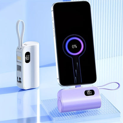 6000mAh Power Bank Gift Set with 22.5W Label, Fold-Out Connectors, Data Cable, Bracelet and Display