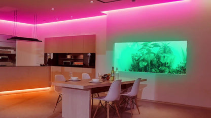 100ft or 200ft RGB LED Strip Light Kit with App, Handheld Remote, Timer, Dimming and Music Mode