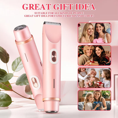 Electric Shaver 2-in-1 Women’s Razor and Bikini Trimmer with IPX6 Wet/Dry Use and USB Rechargeable Power