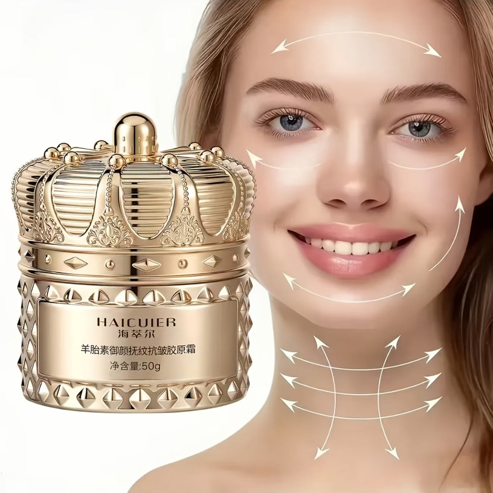 Face Cream Sheep Placenta Extract and Collagen Formula in a 50g Jar for Morning and Night Use