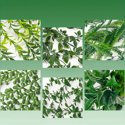 Hanging Artificial Greenery Vines in Eucalyptus, Fern and Mixed Styles with Six- or Eight-Pack Options