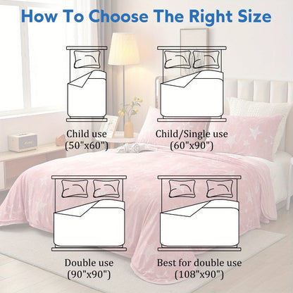 Tie-Dye, Star, Snowflake and Pale-Color Summer Blanket with 51 Throw-to-King Size Options Pictured