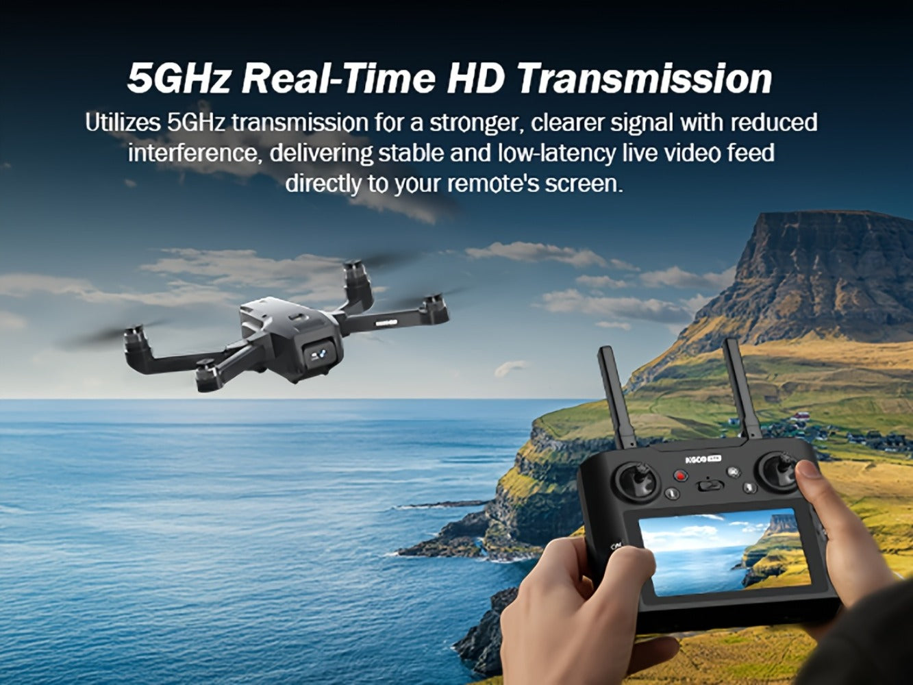 GPS Follow Me Drone Under 250g 4.5 Inch LCD Screen Camera Drone Auto Return Gesture Flight Brushless Motor Altitude Hold 3 Speed Modes 32G SD Card | Adult Beginner Drone Gift for Teens