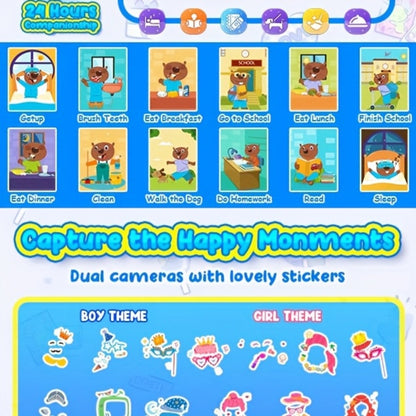 Kids Toy Mobile Phone with Dual Cameras, Touchscreen & MP3 Player – Educational Toy with Games, Alarm Clock & USB Charging, Birthday & Christmas Gift for Boys & Girls