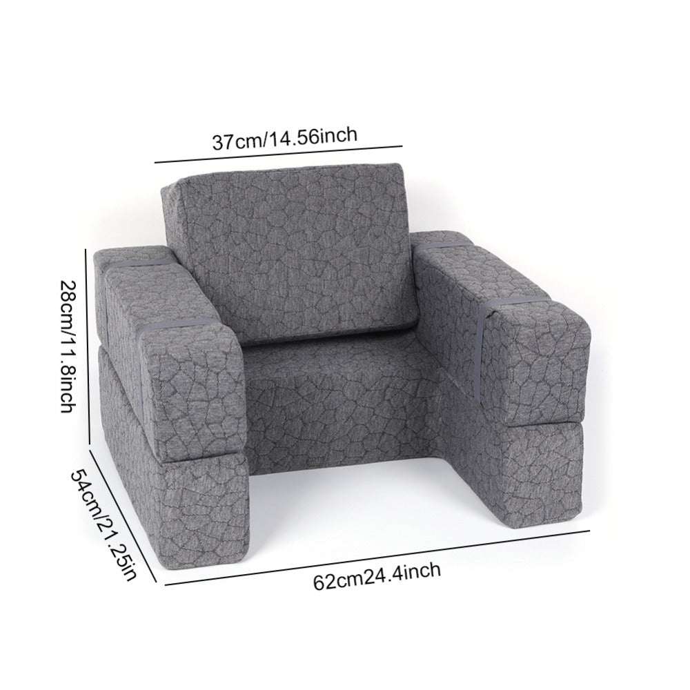 Adjustable Reading Gaming Wedge Pillow with Armrests – Multipurpose Foam Support Pillow for Bed, Sofa & Floor, Steam Deck & Switch Compatible, Gray
