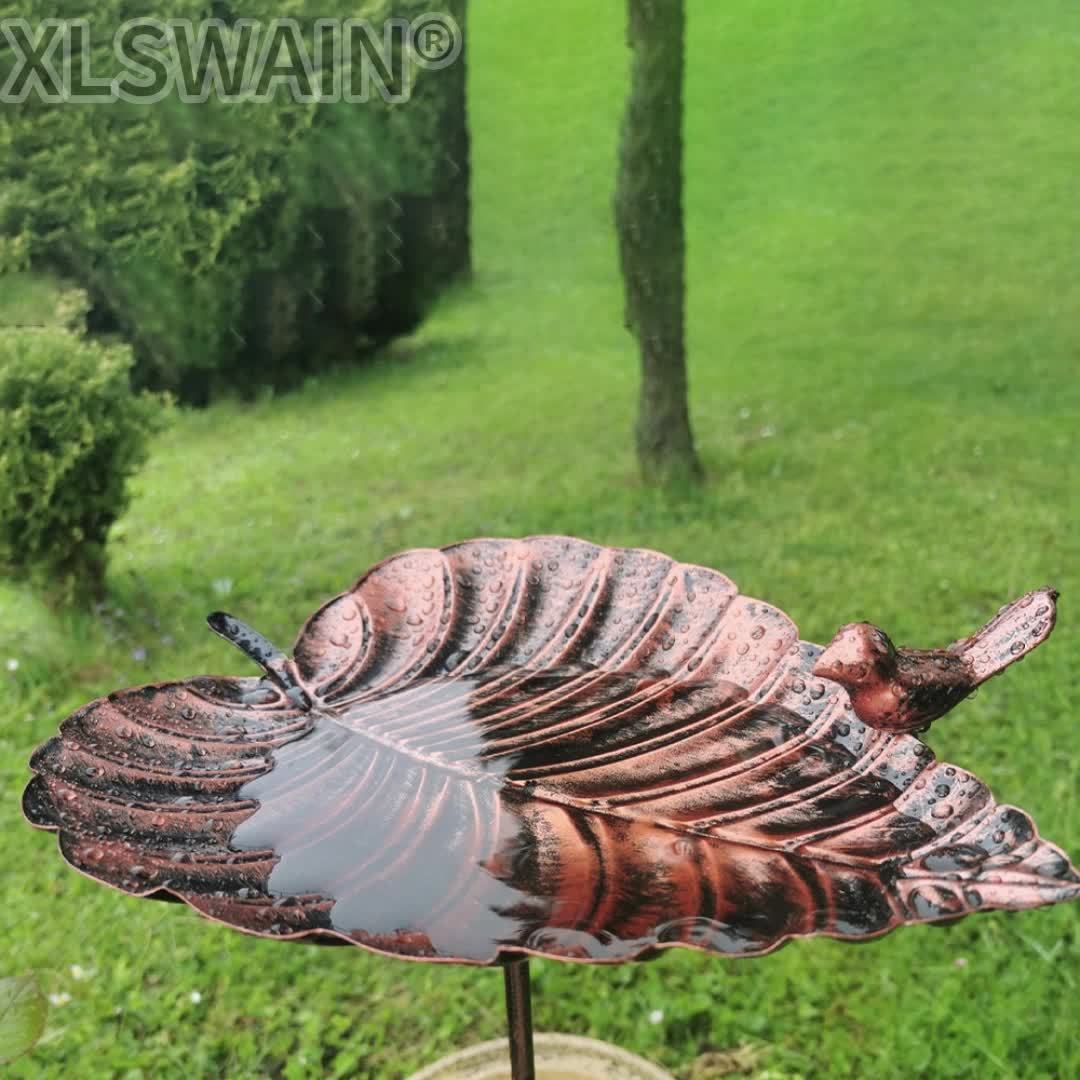 Bird Bath Metal Stake | Rust-Proof Cast Iron Garden Yard Lawn Patio