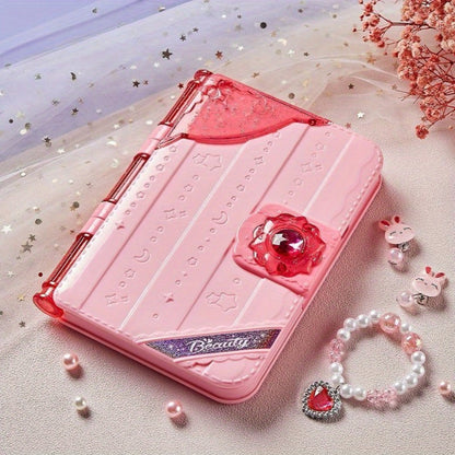 Kids Washable Makeup Set with Mirror — Princess Makeup Case for Girls, Birthday & Halloween Gift, Safe Non-Toxic Cosmetic Play Set for Children