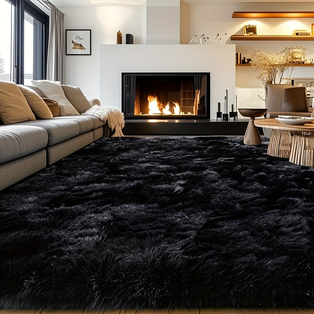 Area Rug 8x10 Fluffy Shag with 1.8-Inch Plush Pile and Nine Colors for Bedroom or Living Room