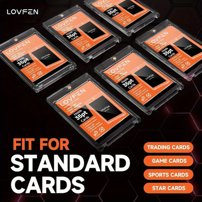 Magnetic Card Holders 35pt Ultra-Thin Hard Plastic Trading Card Protector – Fits Standard & Sports Cards, Baseball Cards, Collectible Cards – Choose 25, 50, 100, 200 or 400 Pack
