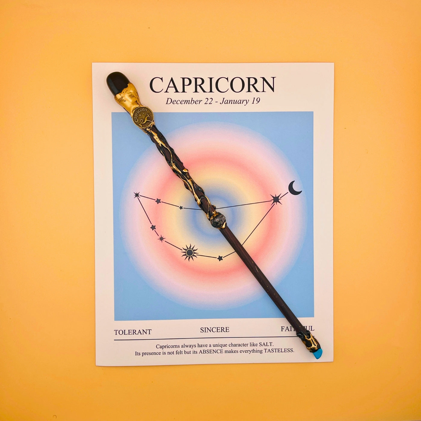 Costume Accessories Zodiac Crystal Wand with Gift Box and Twelve Astrological Sign Options for Dress-Up