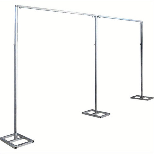 20x10 Ft Heavy Duty Backdrop Stand Pipe Kit with Weighted Stainless Steel Bases, 15-Pole Curtain Frame Drape Kit for Wedding Ceremony Party Photography Studio Trade Show Stage Event Backdrop