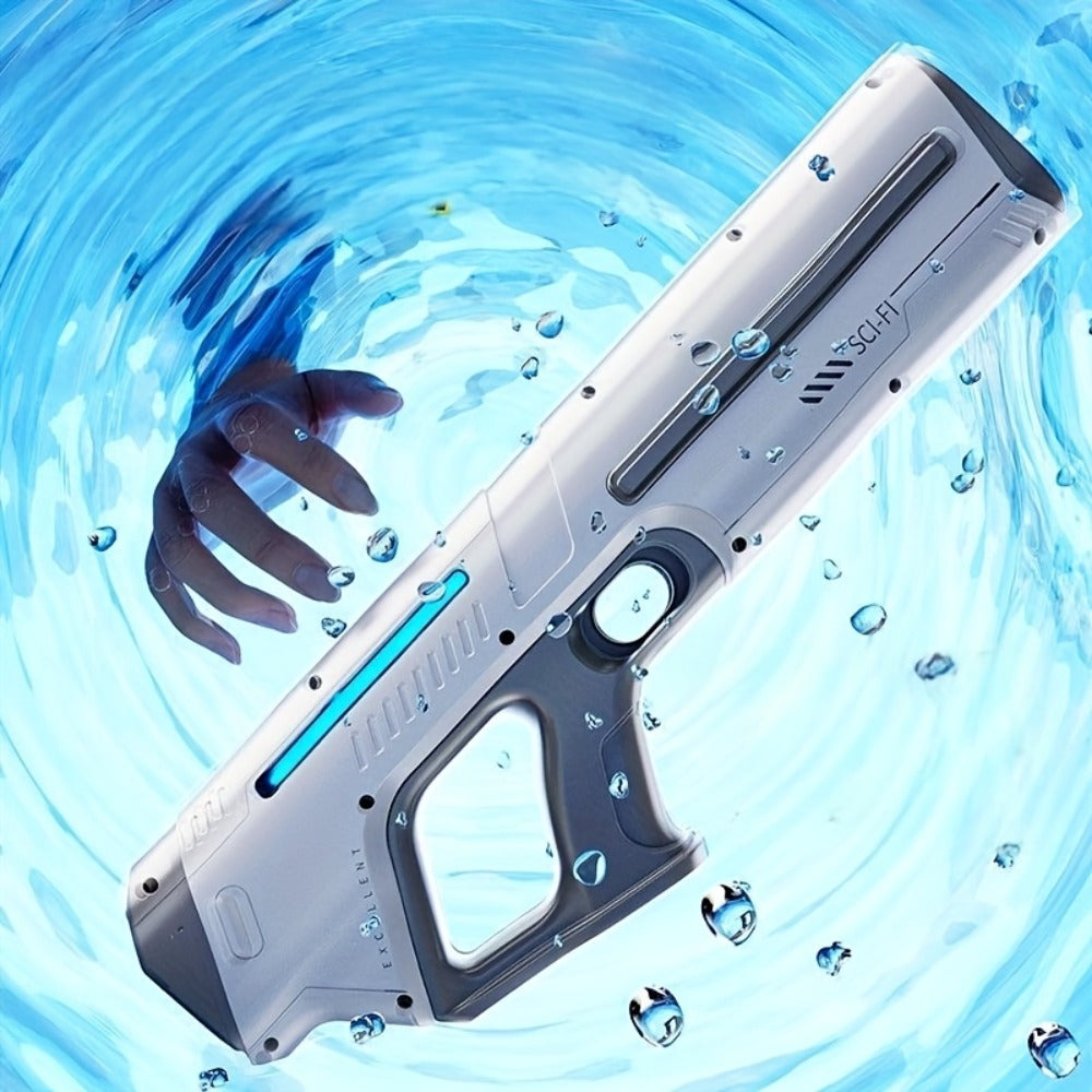 Electric Pulse-Light Water Blaster with Auto-Suction Refill, 16.54-Inch Body and Three Color Options