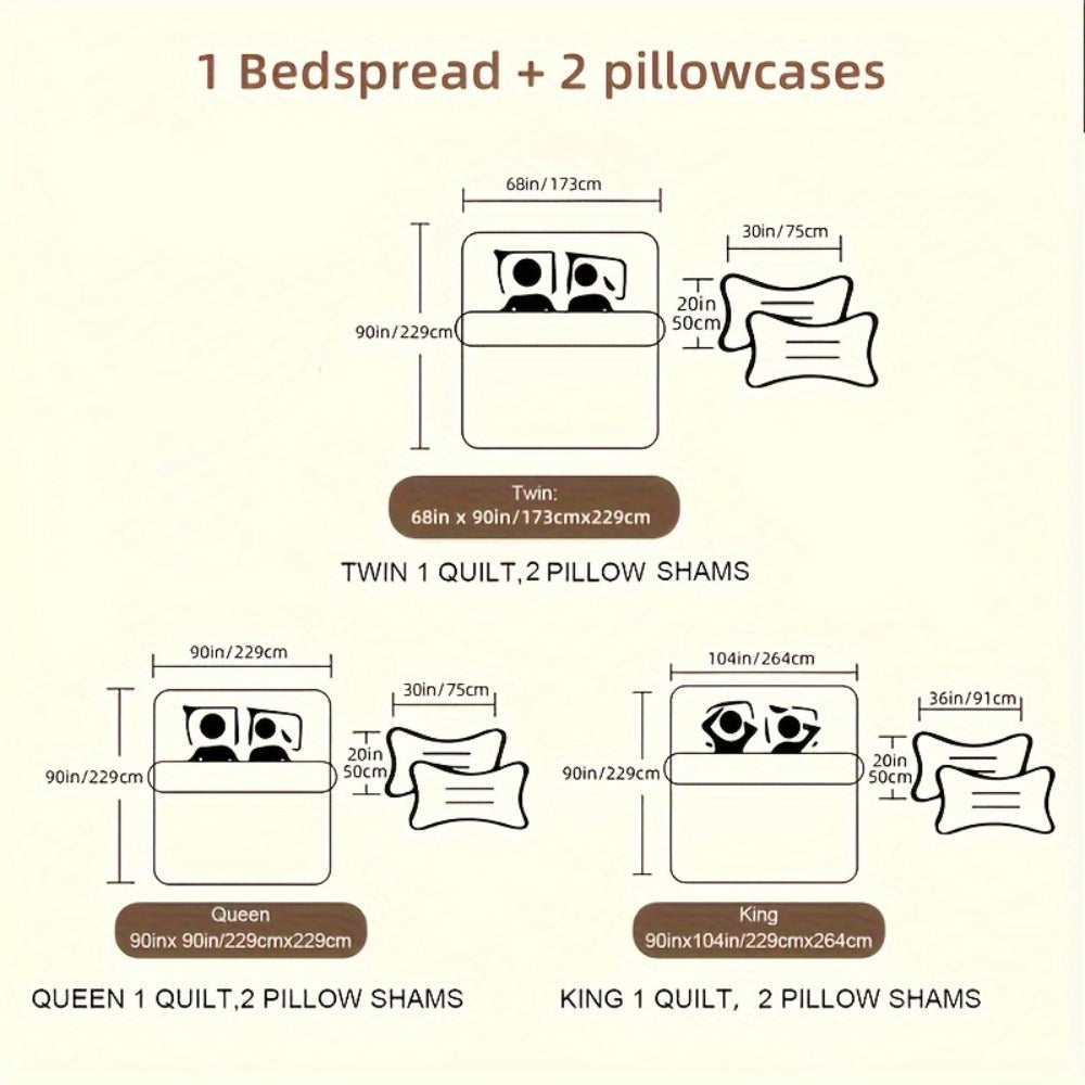 Three-Piece Ocean-Print Duvet Cover Set with Two Pillowcases in Twin, Full-Queen or King Sizes