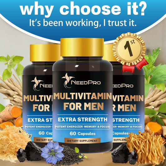 Dietary Supplement Men’s Multivitamin Capsules with Vitamins A, C, D, B6, B12, Zinc, Biotin and Folate