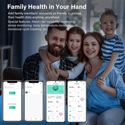 Health Monitoring Smart Ring with Heart Rate HRV Sleep Tracking, Steps Calories Body Temp & Menstrual Cycle – Bluetooth 5.3, iOS & Android, Sizes #7-#13, Rose Gold Black Silver